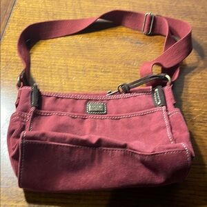 Vintage Fossil crossbody - red canvas